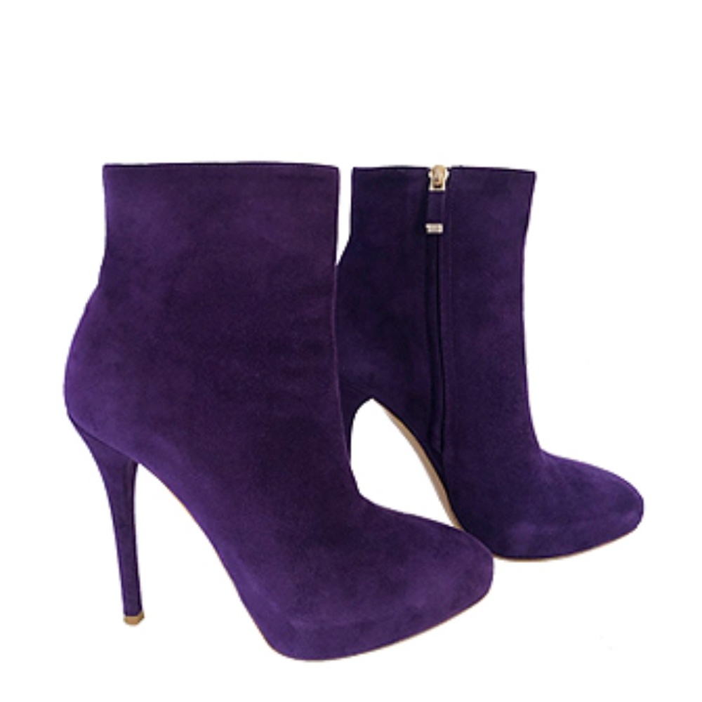Ralph Lauren Collection Beverly Kidsuede Platform Booties - Picture 1 of 7